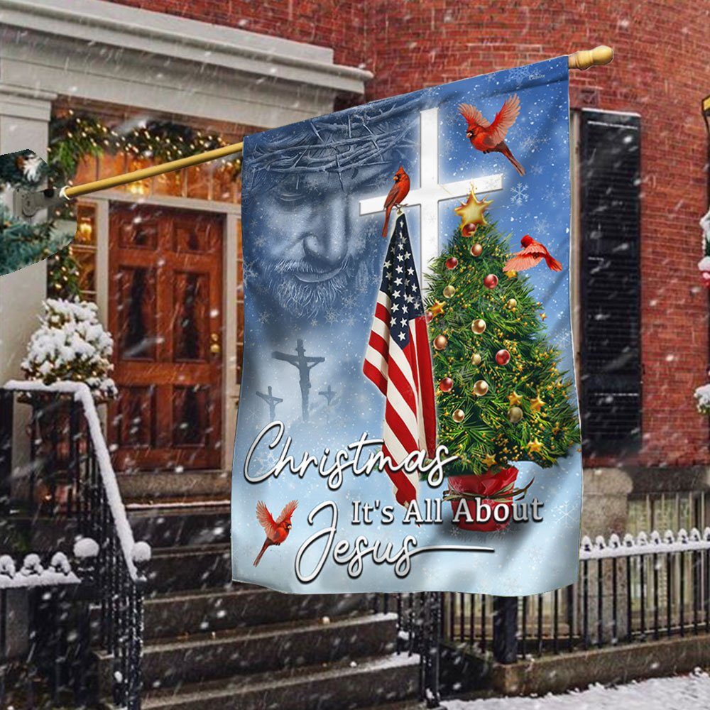 Christmas Jesus Flag Christmas It's All About Jesus Flag MLN586F