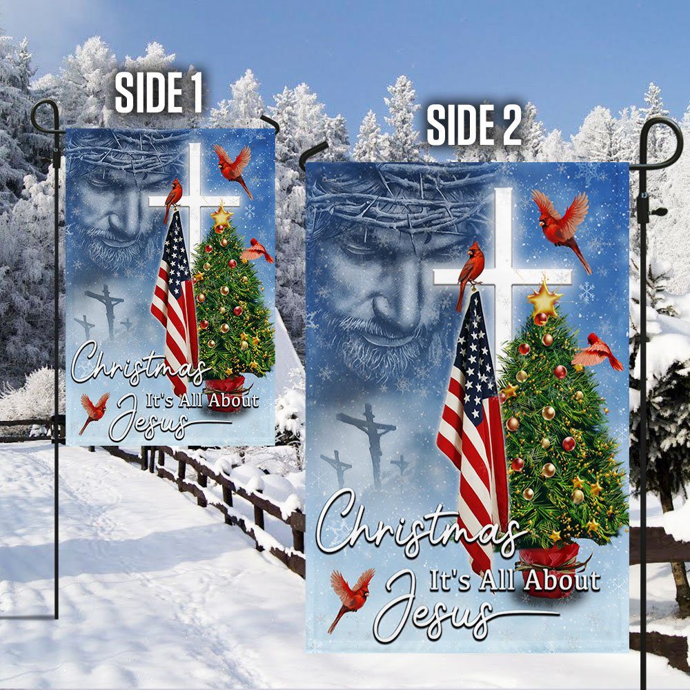 Christmas Jesus Flag Christmas It's All About Jesus Flag MLN586F - Image 5
