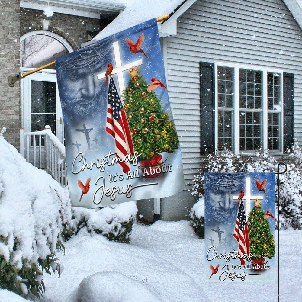 Christmas Jesus Flag Christmas It's All About Jesus Flag MLN586F - Image 4