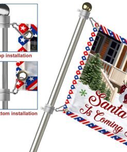 christmas joy grommet flag santa claus is coming to town ddh2947gf 3151