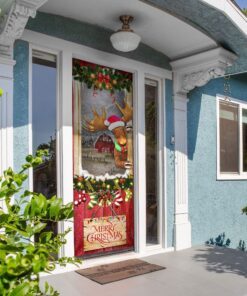 christmas moose door cover 1339