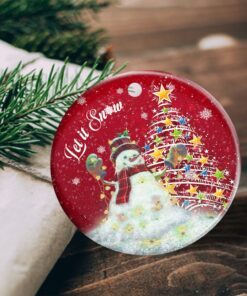 christmas ornament snowman let it snow ant222o 4869