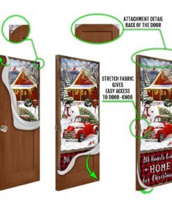 christmas red truck door cover all hearts come home for christmas mlh1896d 7746