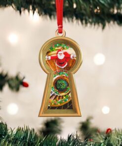 Christmas Santa Custom - Shaped Ornament Circular Stairs NNT141O