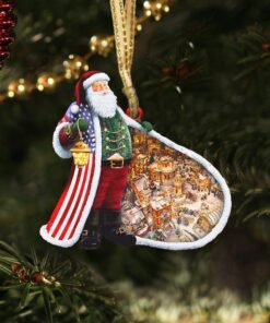 christmas santa custom shaped ornament country nnt1462o 2009