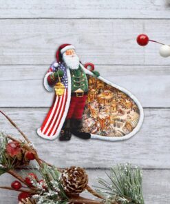 christmas santa custom shaped ornament country nnt1462o 2825