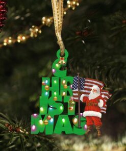 christmas santa custom shaped ornament merry nnt148o 2319