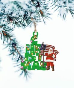 christmas santa custom shaped ornament merry nnt148o 3214