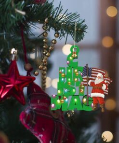 christmas santa custom shaped ornament merry nnt148o 7006