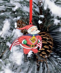 christmas santa custom shaped ornament super hero nnt159o 1025