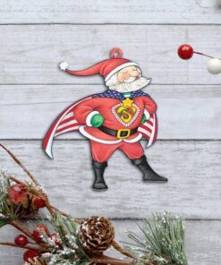 christmas santa custom shaped ornament super hero nnt159o 1463
