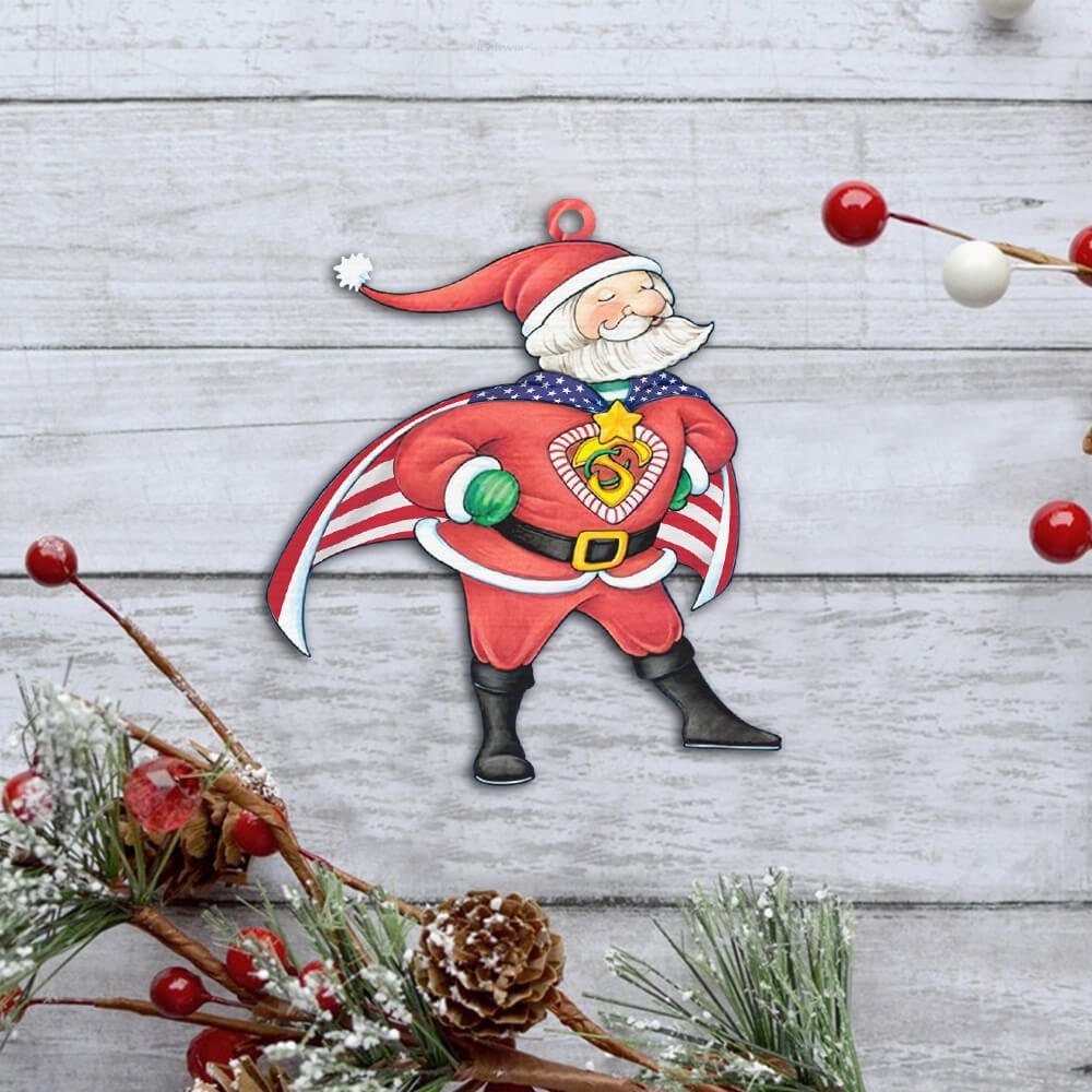Christmas Santa Custom - Shaped Ornament Super Hero NNT159O - Image 6