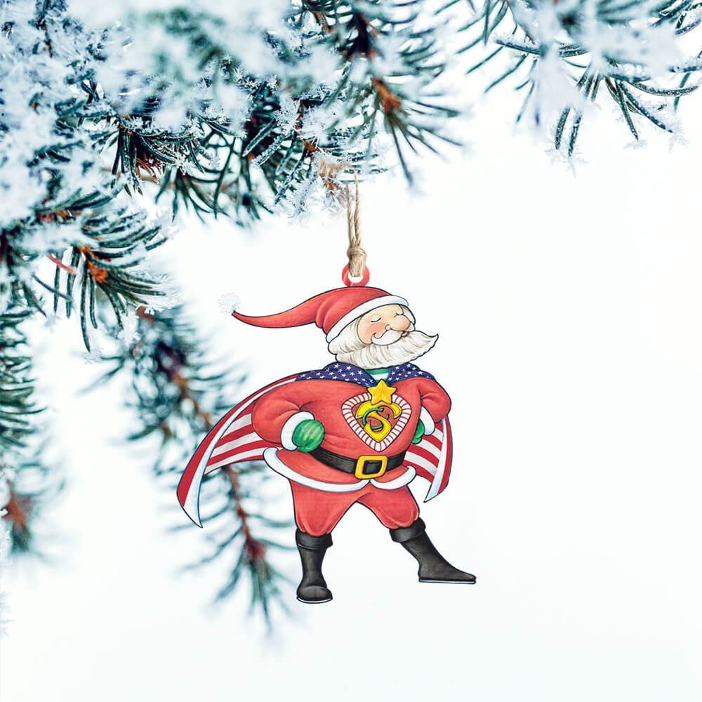 Christmas Santa Custom - Shaped Ornament Super Hero NNT159O - Image 3