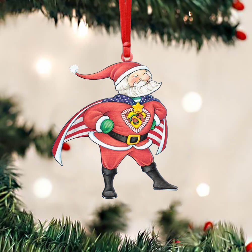 Christmas Santa Custom - Shaped Ornament Super Hero NNT159O