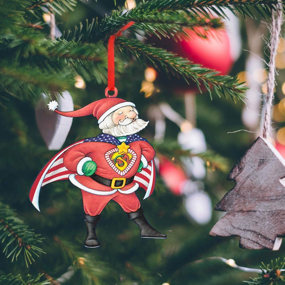Christmas Santa Custom - Shaped Ornament Super Hero NNT159O - Image 4