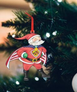 christmas santa custom shaped ornament super hero nnt159o 4374