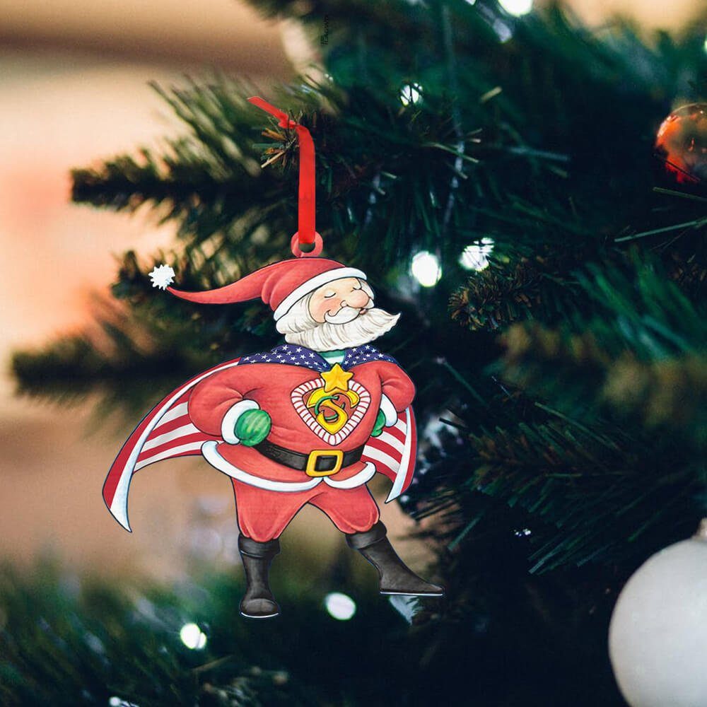 Christmas Santa Custom - Shaped Ornament Super Hero NNT159O - Image 2