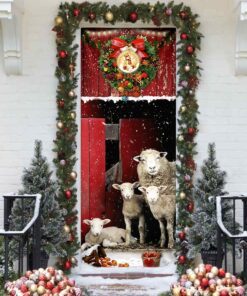 Christmas Sheep Door Cover LHA1798D