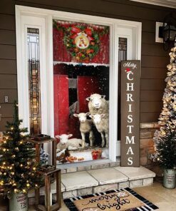 christmas sheep door cover lha1798d 5018