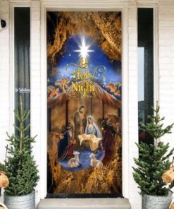Christmas Silent Night Door Cover Jesus Is Born THH3510Dv1