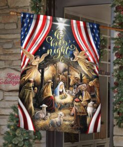 Christmas Silent Night Flag Jesus Is Born THH3502F