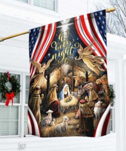 christmas silent night flag jesus is born thh3502f 2559