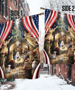christmas silent night flag jesus is born thh3502f 5282