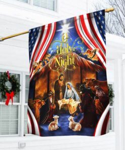 christmas silent night flag jesus is born thh3510fv1 1849