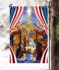 christmas silent night flag jesus is born thh3510fv1 5832