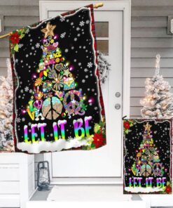 Christmas Tree Hippie Let It Be Flag MLN636F
