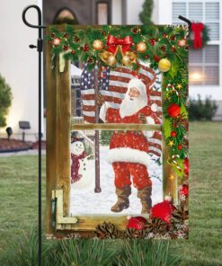 christmas view in america through the window flag ttv365f 8460