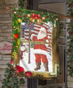 christmas view in america through the window flag ttv365f 8653