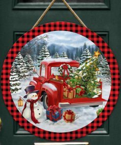 Christmas Wooden Sign Christmas Tree Snowman Christmas Wooden Sign TRL1507WD