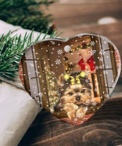 christmas yorkshire terrier ceramic ornament ttv335o 2626