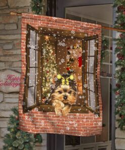 Christmas Yorkshire Terrier Flag TTV335F