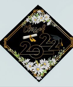 class of 2022 graduation cap daisy flower lnt172gc 2487