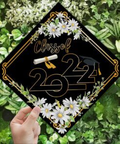 Class Of 2022 Graduation Cap Daisy Flower LNT172GC