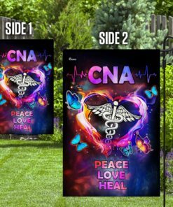 cna peace. love. heal flag 8298