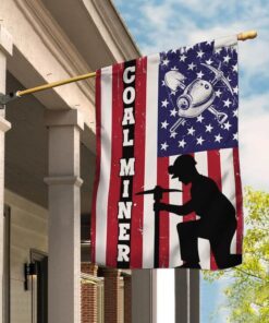 Coal Miner American Flag