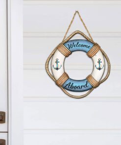 Coastal Wooden Sign Welcome Aboard Wooden Sign TRL1274WD