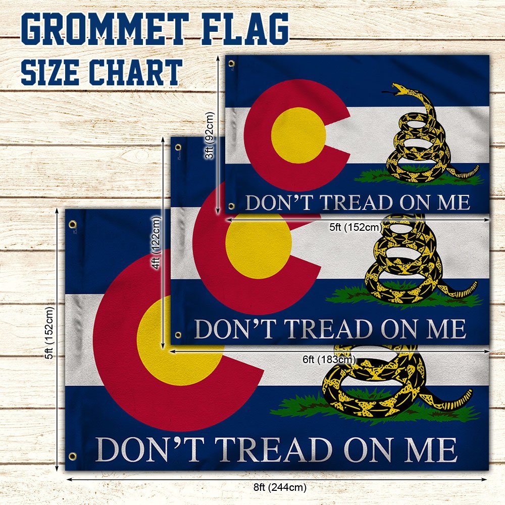 Colorado Grommet Flag Gadsden Don’t Tread on Me LHA1766GFv2 - Image 5