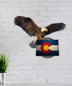 Colorado Hanging Metal Sign Patriotic Eagle QNK20MSv3