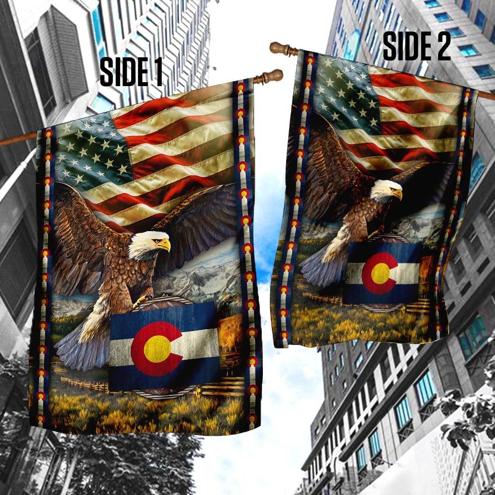 Colorado State Eagle American Flag - Image 4
