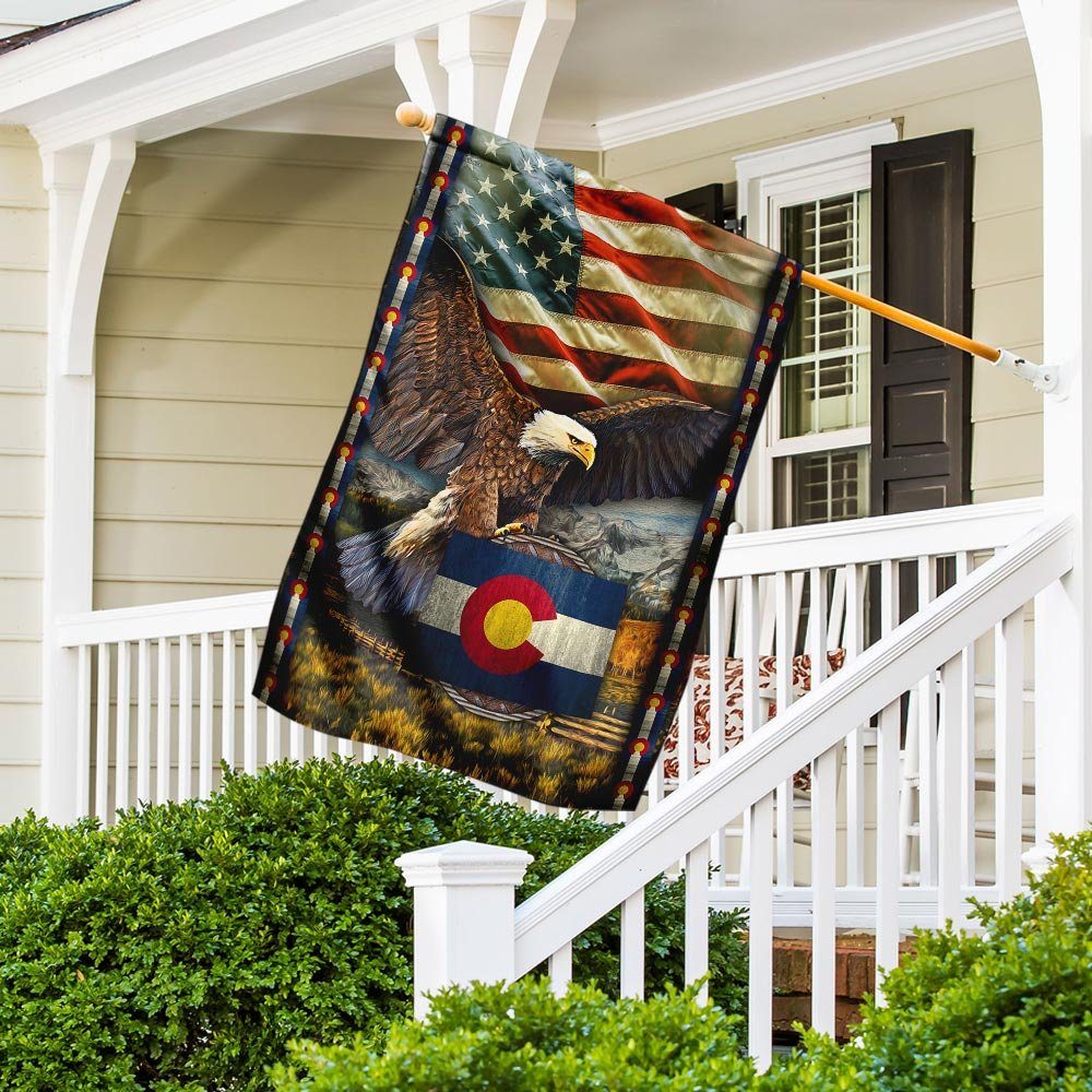 Colorado State Eagle American Flag - Image 5