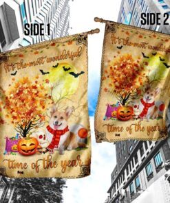 corgi halloween flag 3568