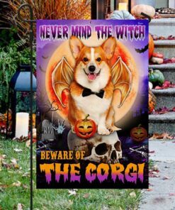 corgi halloween flag beware of the corgi dbd2796fv30 3738