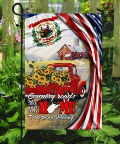 country roads take me home. west virginia flag 3309