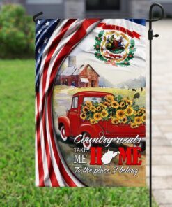 country roads take me home. west virginia flag 4968