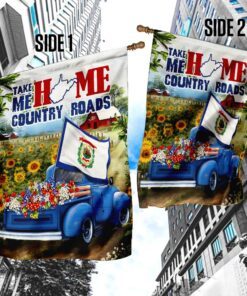 country roads take me home. west virginia flag 5195
