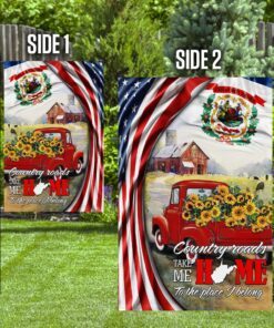 country roads take me home. west virginia flag 6730